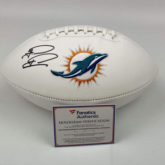 Autographed/Signed Tua Tagovailoa Miami Dolphins Full Size F/S White Panel Logo Football Fanatics COA