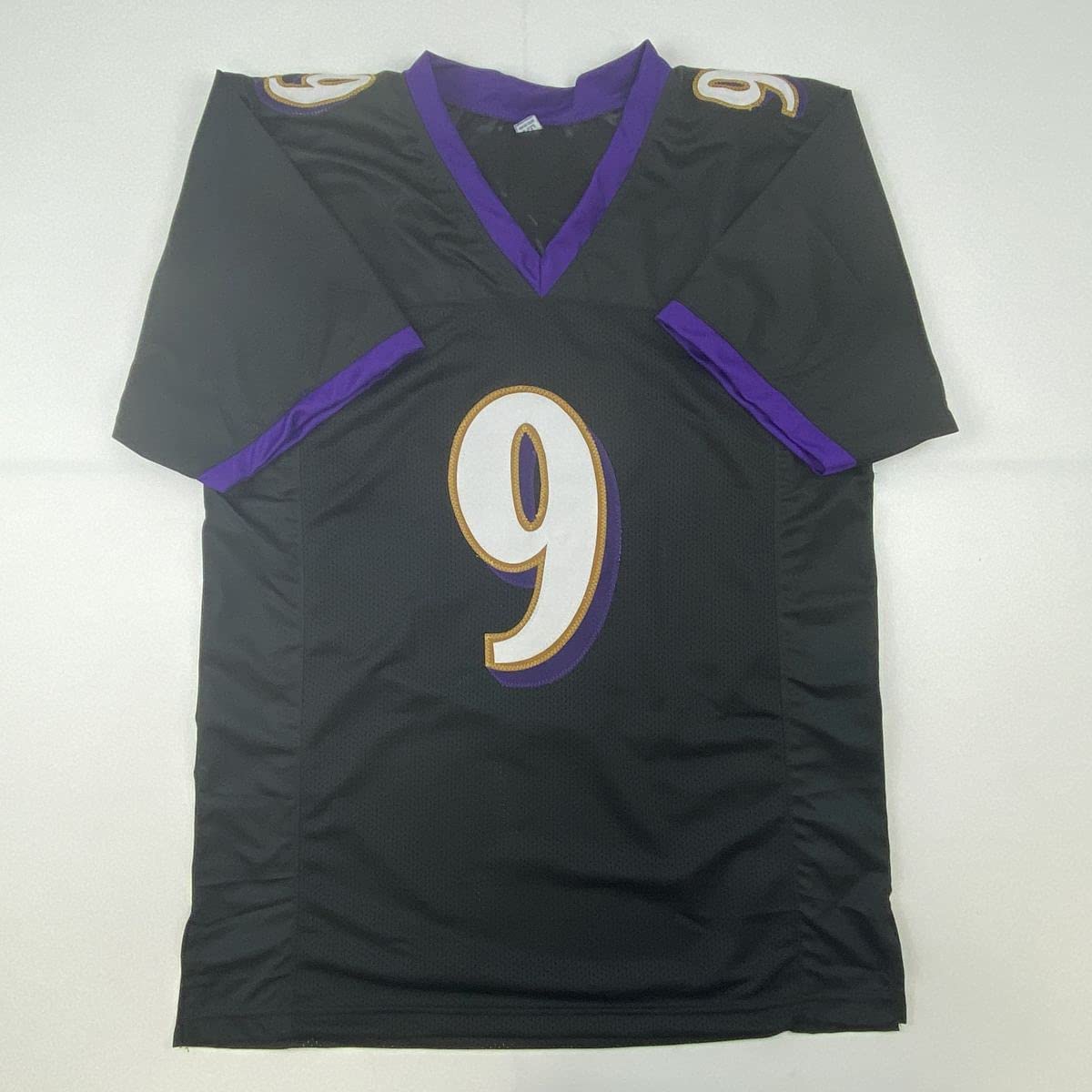 Autographed/Signed Justin Tucker Baltimore Black Football Jersey JSA COA