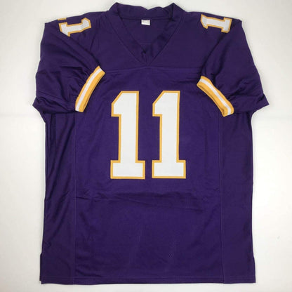 Autographed/Signed Daunte Culpepper Minnesota Purple Football Jersey Schwartz Sports COA Holo Only