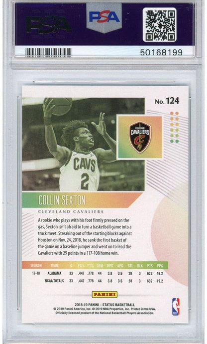 Graded 2018-19 Panini Status Collin Sexton #124 Rookie RC Basketball Card PSA 10 Gem Mint