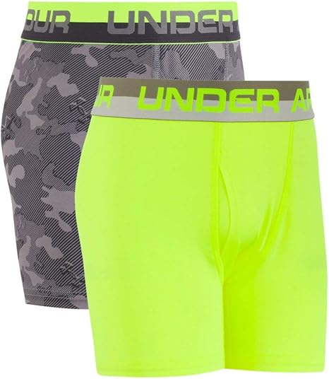 Under Armour Boys' UA Original Series Camo BoxerjockÎÂ 2-Pack YMD Gray