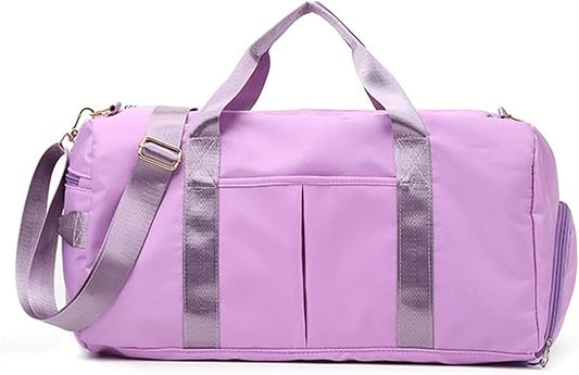 Gym Totes Gym Bag for Women with Shoe Compartment Durable Lightweight Yoga Large Handbag (Color : Purple)