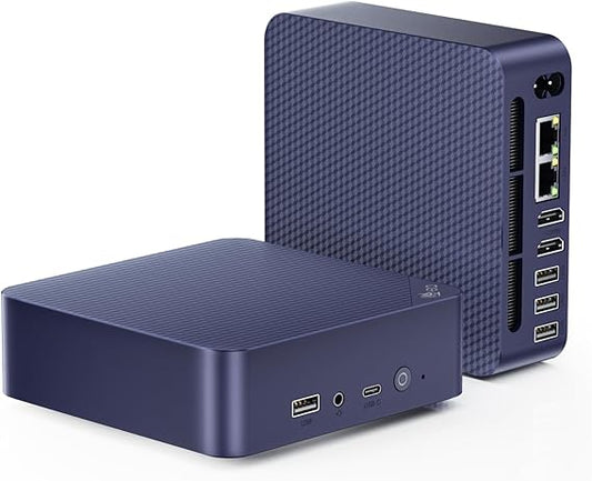 Beelink EQ14 Mini PC, Intel Twin Lake N150 (4C/4T, up to 3.6Ghz), 16GB DDR4 RAM 500GB SSD, Mini Desktop Computer Support 4K Dual HDMI Display, WiFi6, BT5.2, Dual LAN, Low Power