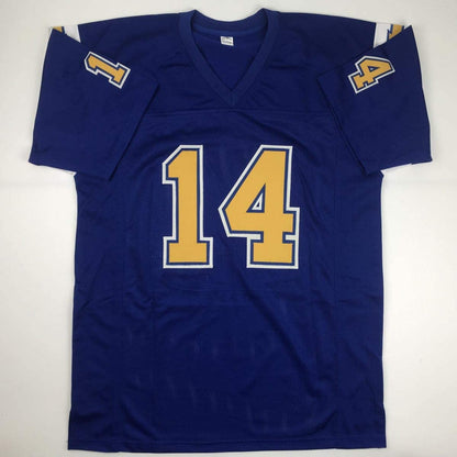 Autographed/Signed Dan Fouts San Diego Royal Blue Football Jersey JSA COA