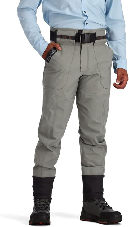 Simms Men’s Freestone Stockingfoot Fishing Wading Pants - Waterproof Lightweight and Breathable Warm Weather Fishing Pants - Smoke - X-Large 12-13 Foot