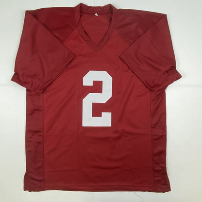 Autographed/Signed Patrick Surtain II Alabama Red College Football Jersey JSA COA