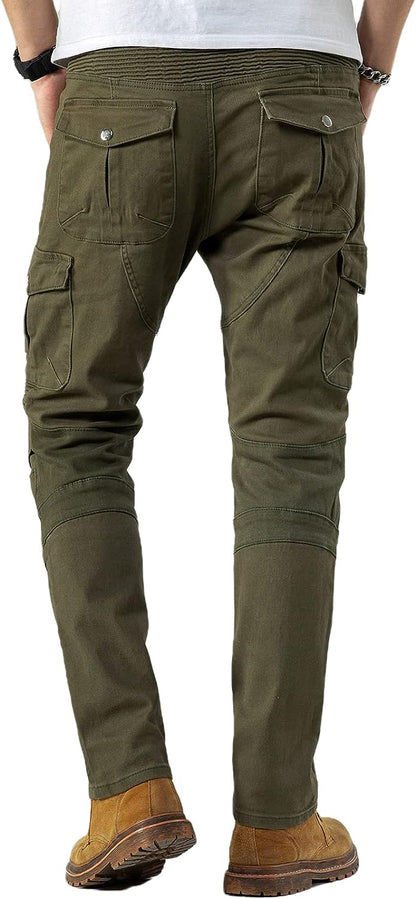 CTBQiTom Motorcycle Pants for Men Motocross Riding Pants Motorbike Riding Denim Jeans Adventure Trousers with CE Armor