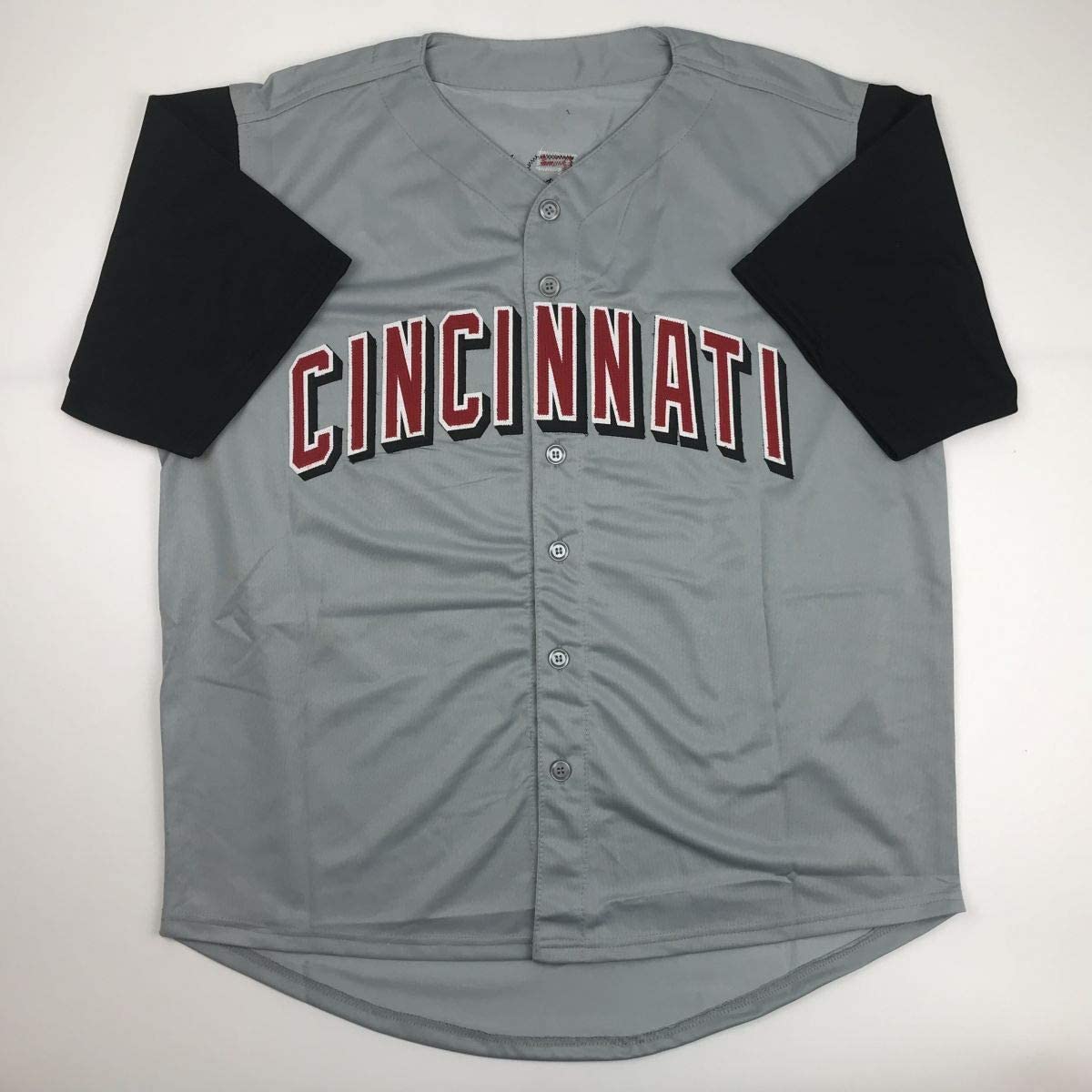Autographed/Signed Ken Griffey Jr. Cincinnati Grey Baseball Jersey Upper Deck UDA COA