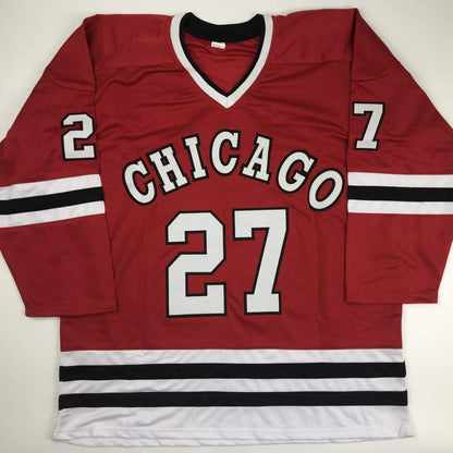 Autographed/Signed Jeremy Roenick Chicago Red Hockey Jersey JSA COA