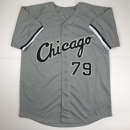 Autographed/Signed Jose Abreu Chicago Sox Grey Baseball Jersey PSA/DNA COA