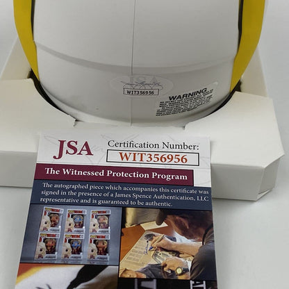 Autographed/Signed Aaron Donald Los Angeles Rams Lunar Eclipse Mini Football Helmet JSA COA