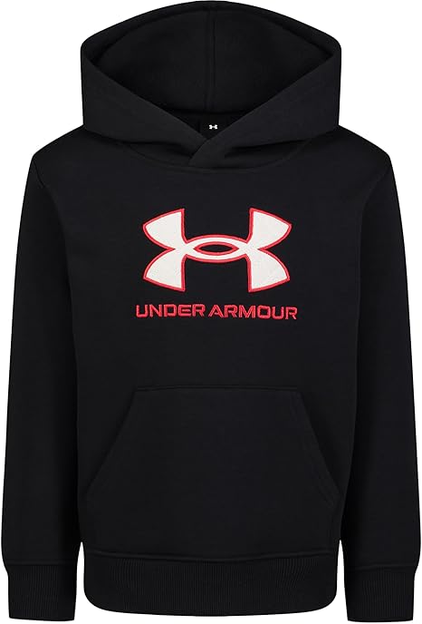 Under Armour UA RIVAL LOGO HOODIE, Black/Quilt Logo, 3T
