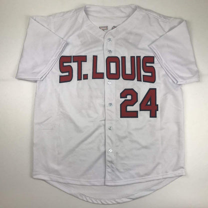 Autographed/Signed Whitey Herzog St. Louis White Baseball Jersey JSA COA