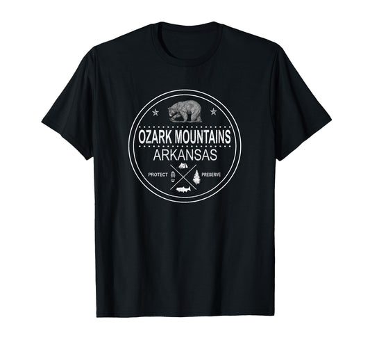 Ozark Mountains Arkansas Distressed T-Shirt - Streetwear Style Men Women