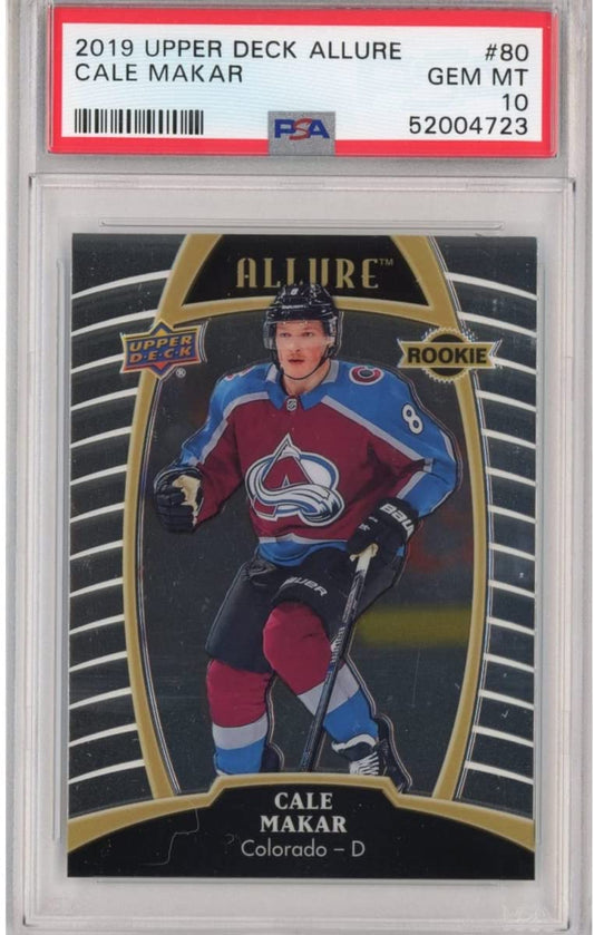 Graded 2019-20 Upper Deck UD Allure Cale Makar #80 Rookie Class RC Hockey Card PSA 10 Gem Mint