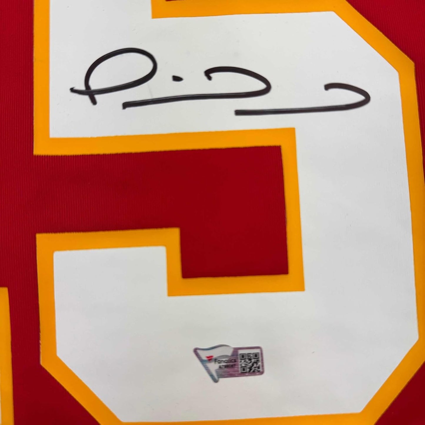 Framed Autographed/Signed Patrick Mahomes 35x39 Kansas City Chiefs Red Authentic Nike Football Jersey Fanatics COA