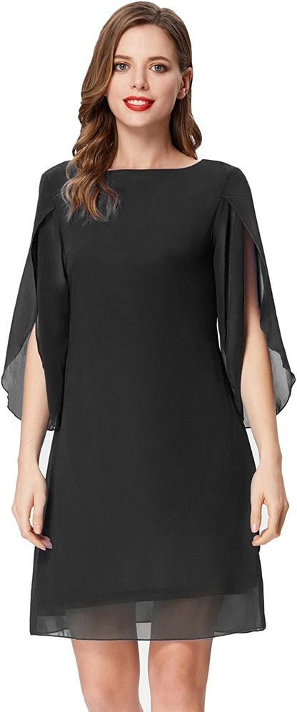 GRACE KARIN Women Loose Chiffon Dress Elegant Evening Dress for Cocktail Party