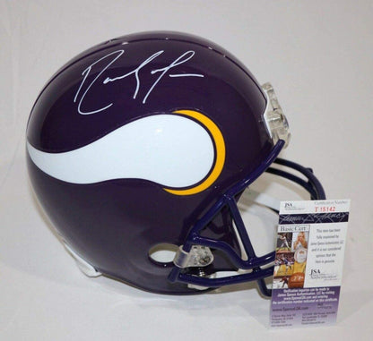 Autographed/Signed Randy Moss Minnesota Vikings Full Size FS F/S Replica Football Helmet JSA COA