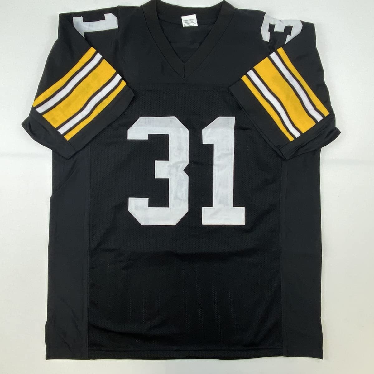 Autographed/Signed Donnie Shell Pittsburgh Black Football Jersey JSA COA