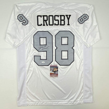 Autographed/Signed Maxx Crosby Las Vegas Oakland Color Rush Football Jersey JSA COA