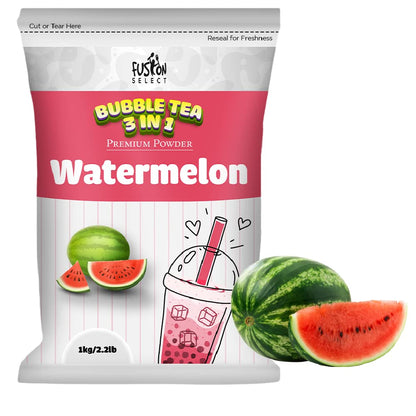 Fusion Select 2.2lb Strawberry Milk Tea Powder Flavored-3-in-1 Drink Boba Tea Powder with Cream & Sugar - Instant Pre-Mixed Beverage for Hot or Cold Blends or Yummy Frappes Bubble Tea