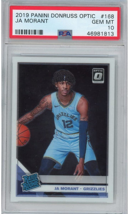 Graded 2019-20 Panini Donruss Optic Ja Morant #168 Rookie RC Basketball Card PSA 10 Gem Mint