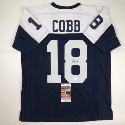 Autographed/Signed Randall Cobb Dallas Thanksgiving Day Football Jersey JSA COA