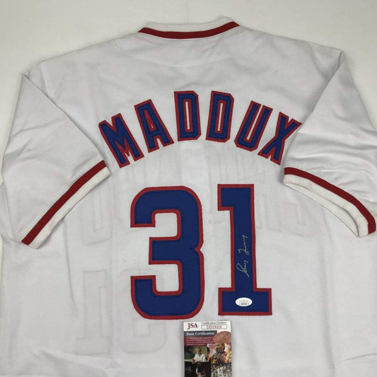 Autographed/Signed Greg Maddux Chicago White Baseball Jersey JSA COA