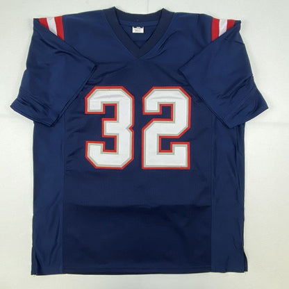 Autographed/Signed Devin McCourty New England Blue Football Jersey JSA COA