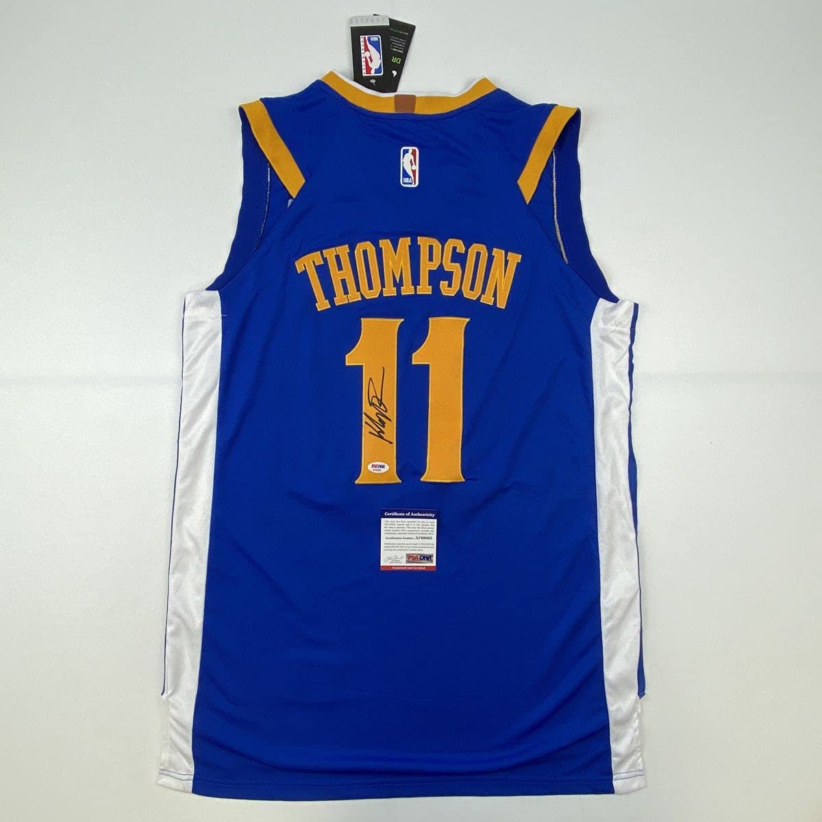 Autographed/Signed Klay Thompson Golden State Blue Basketball Jersey PSA/DNA COA