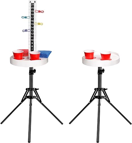 Cornhole Scoreboard with Drink Holder, 2 Sets Cornhole Score Keeper with Drink Holder Cornhole Accessories for Outdoor Game, Yard Game, Toss Games Leisure Sports Cornhole Games Equipment