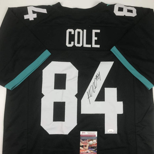 Autographed/Signed Keelan Cole Jacksonville Black Football Jersey JSA COA
