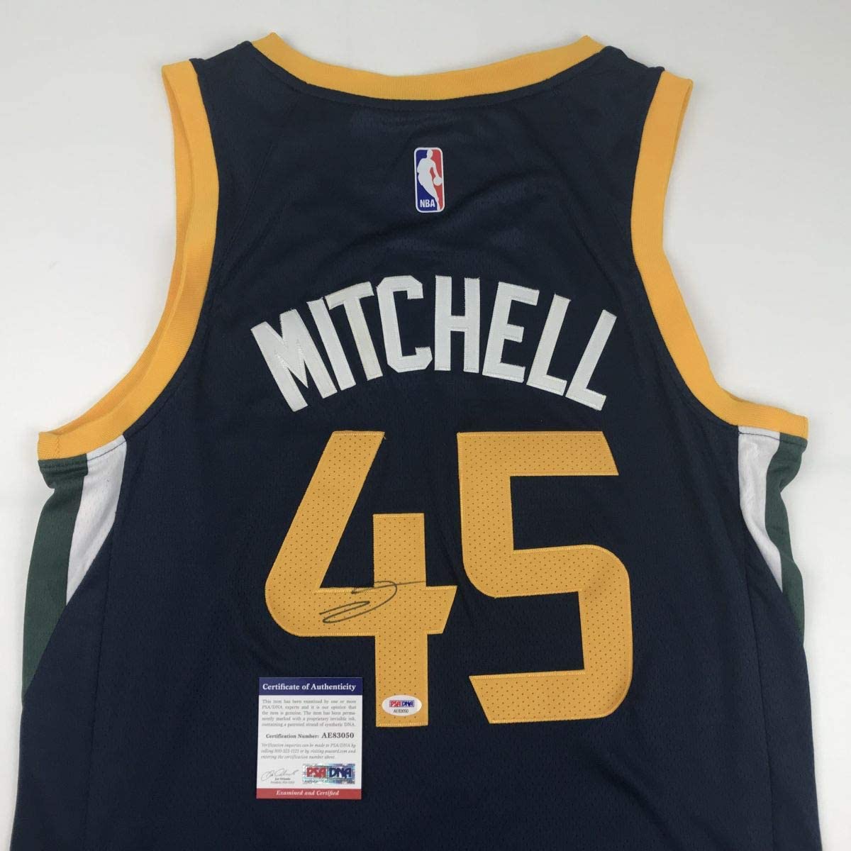 Autographed/Signed Donovan Mitchell Utah Blue Basketball Jersey PSA/DNA COA