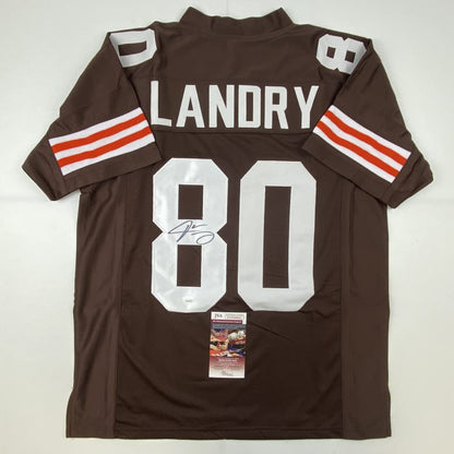 Autographed/Signed Jarvis Landry Cleveland Football Brown Jersey JSA COA