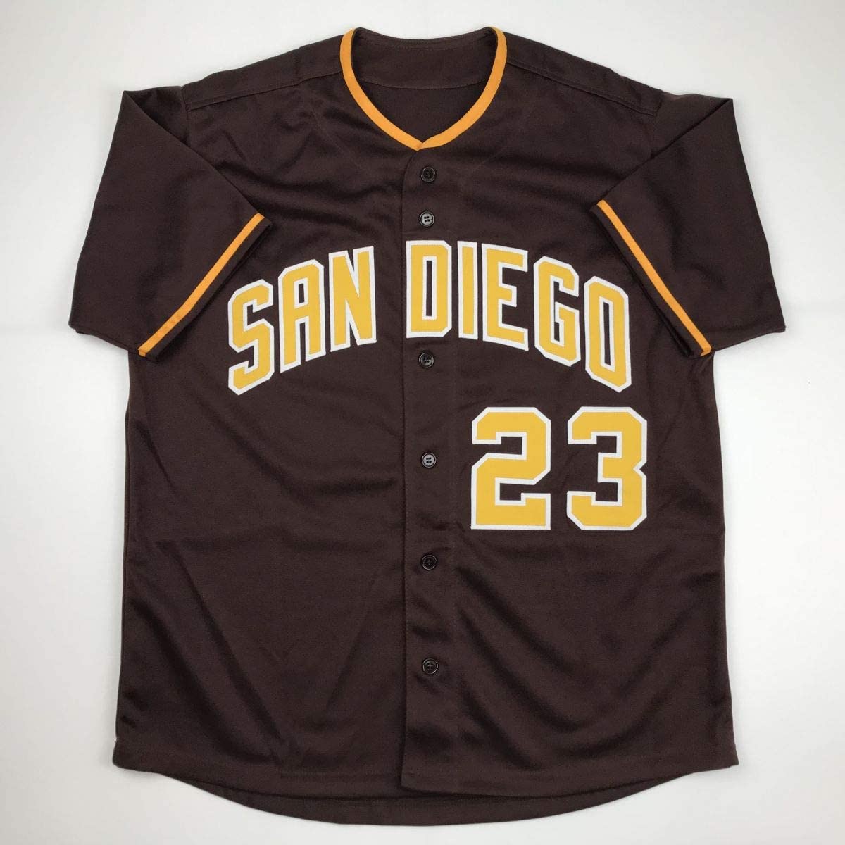 Autographed/Signed Fernando Tatis Jr. San Diego Brown Baseball Jersey JSA COA