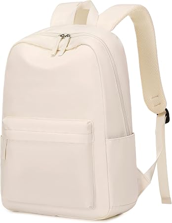 25L Classic Backpack, Durable Lightweight Water-Resistant Pack with Laptop Sleeve Fits 15.6 Inch, Casual Daypack Backpack for College, Beige