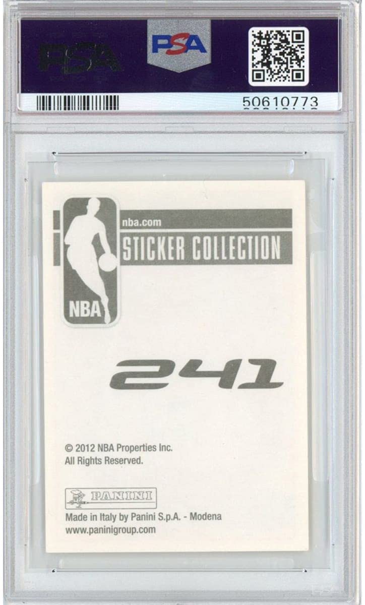 Graded 2012-13 Panini Stickers Anthony Davis #241 Rookie RC Basketball Card PSA 10 Gem Mint