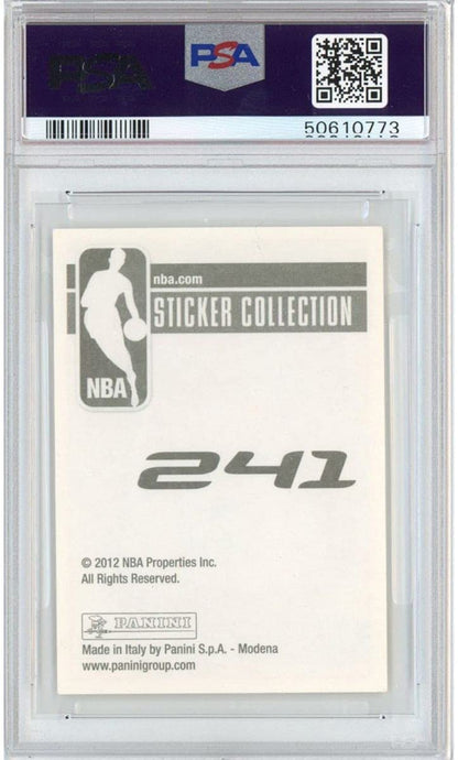 Graded 2012-13 Panini Stickers Anthony Davis #241 Rookie RC Basketball Card PSA 10 Gem Mint