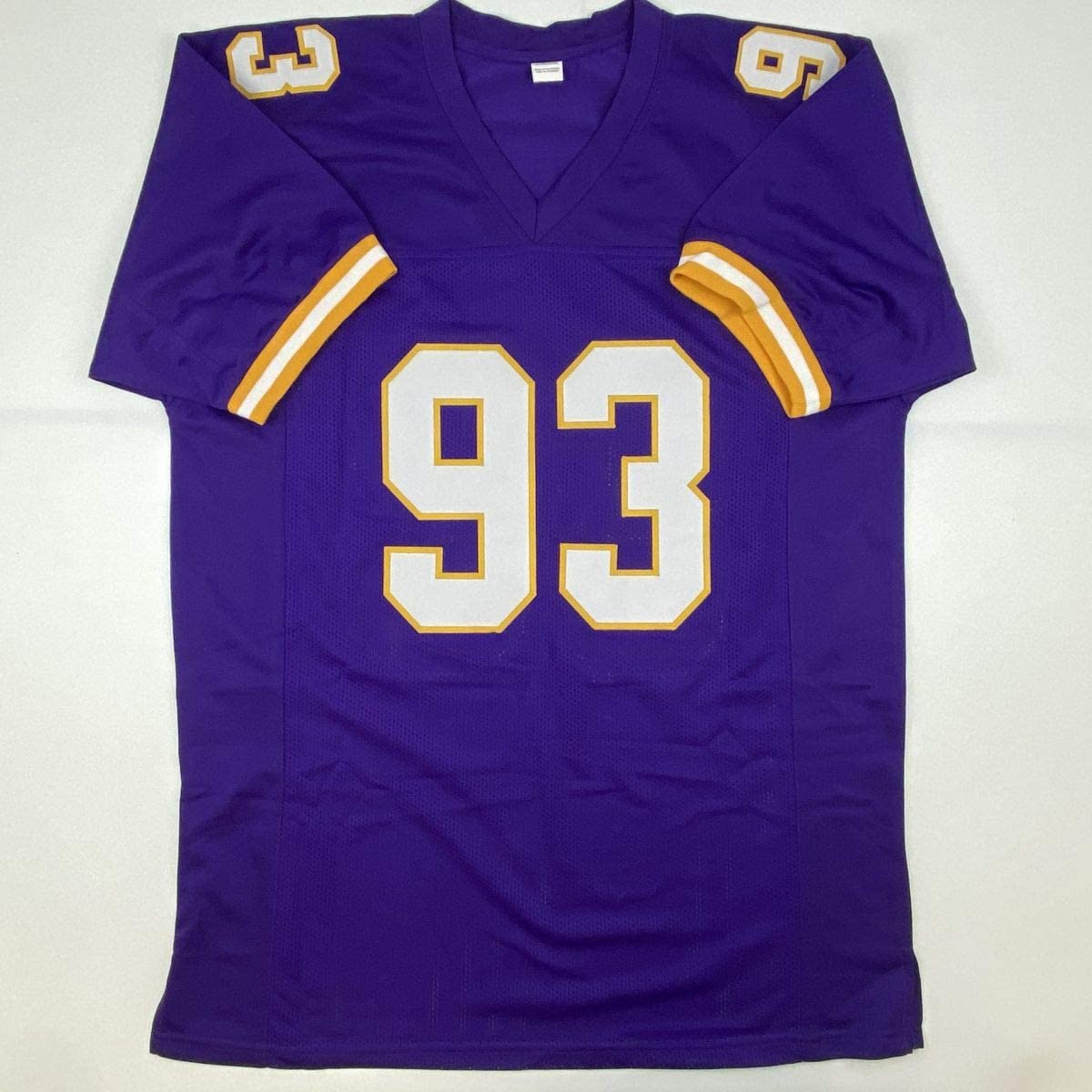 Autographed/Signed John Randle Minnesota Purple Football Jersey JSA COA