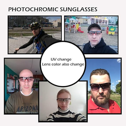 ROCKBROS Photochromic Cycling Sunglasses UV Protection Adaptive Lens