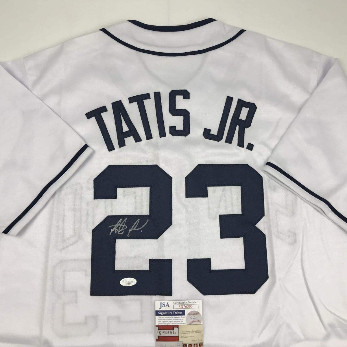 Autographed/Signed Fernando Tatis Jr. San Diego White Baseball Jersey JSA COA