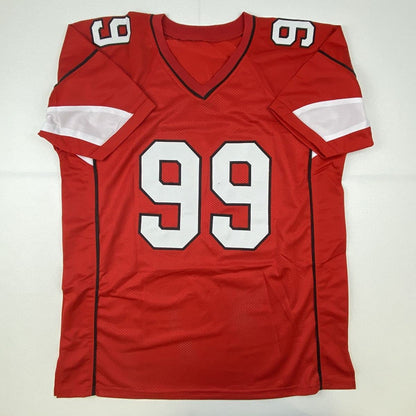 Autographed/Signed JJ J.J. Watt Arizona Red Football Jersey JSA COA