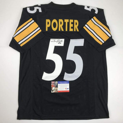 Autographed/Signed Joey Porter Pittsburgh Black Football Jersey PSA/DNA COA