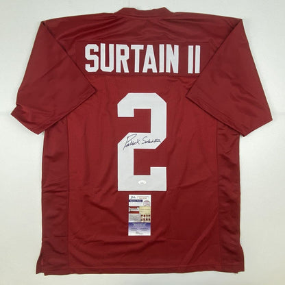 Autographed/Signed Patrick Surtain II Alabama Red College Football Jersey JSA COA