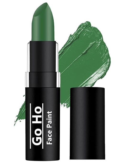 Go Ho Witch Makeup Green Face Body Paint, Hypoallergenic Camo/Hunting Face Paint Stick, Green Face Paint for SFX Hulk Makeup, Safe Facepaint/Lip Smacking for Halloween Costumes Cosplay
