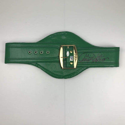 Autographed/Signed George Foreman WBC Green Boxing Replica Championship Belt JSA COA