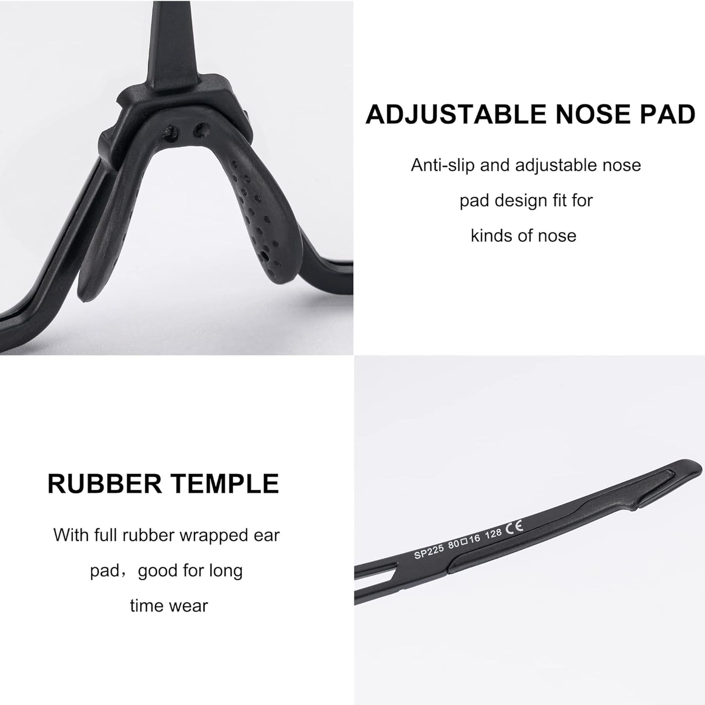 ROCKBROS Photochromic Cycling Sunglasses UV Protection Windproof Lightweight