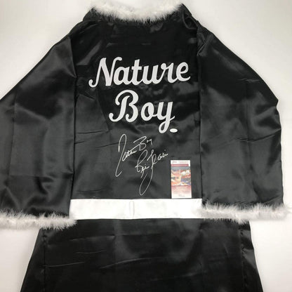 Autographed/Signed Ric Flair Nature Boy Black WWE Replica Wrestling Robe JSA COA Auto