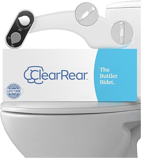 FSA/HSA Eligible Clear Rear Bidet Attachment for Toilet ‰ÛÒ Toilet Bidet with Dual Self-Cleaning Nozzles, Adjustable Spray Pressure, Easy Installation, Hygienic Bathroom Accessory