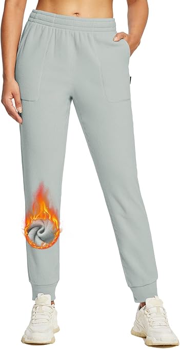 BALEAF Women's Fleece Pants Winter Thermal Sweatpants Warm Polar Fleece Joggers Sweat Pants for Outdoor Hiking Running